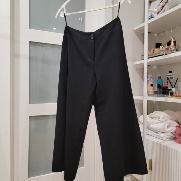 Fall/Winter PLEATED WOOL WIDE-LEG PANTS - Picture 1 of 2